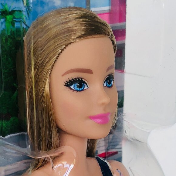 New in Box-Mattel-Barbie Doll with Blonde Hair Wearing Striped Swimsuit - Picture 8 of 15